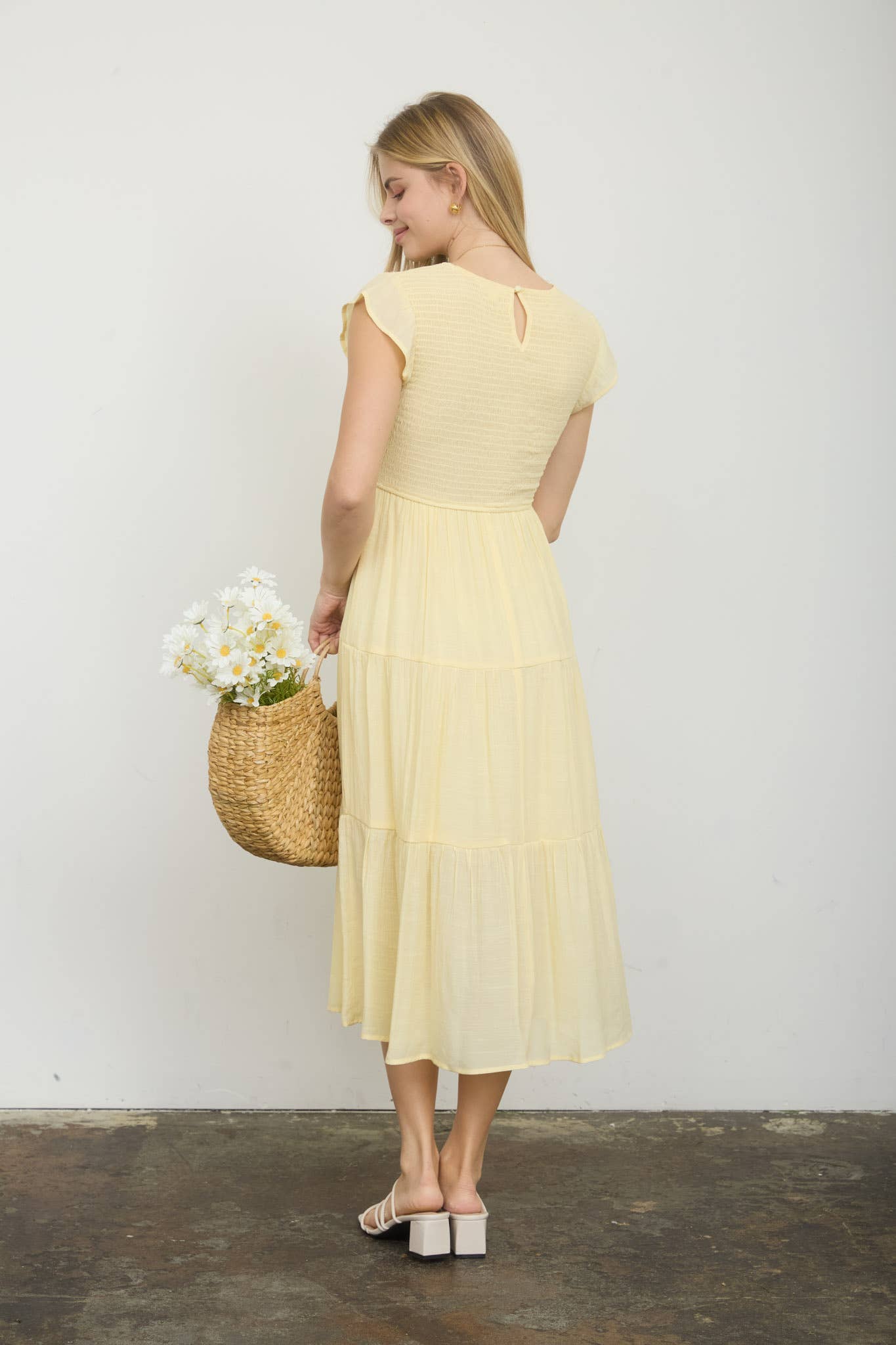 Shelby Smocked Tiered Midi Dress