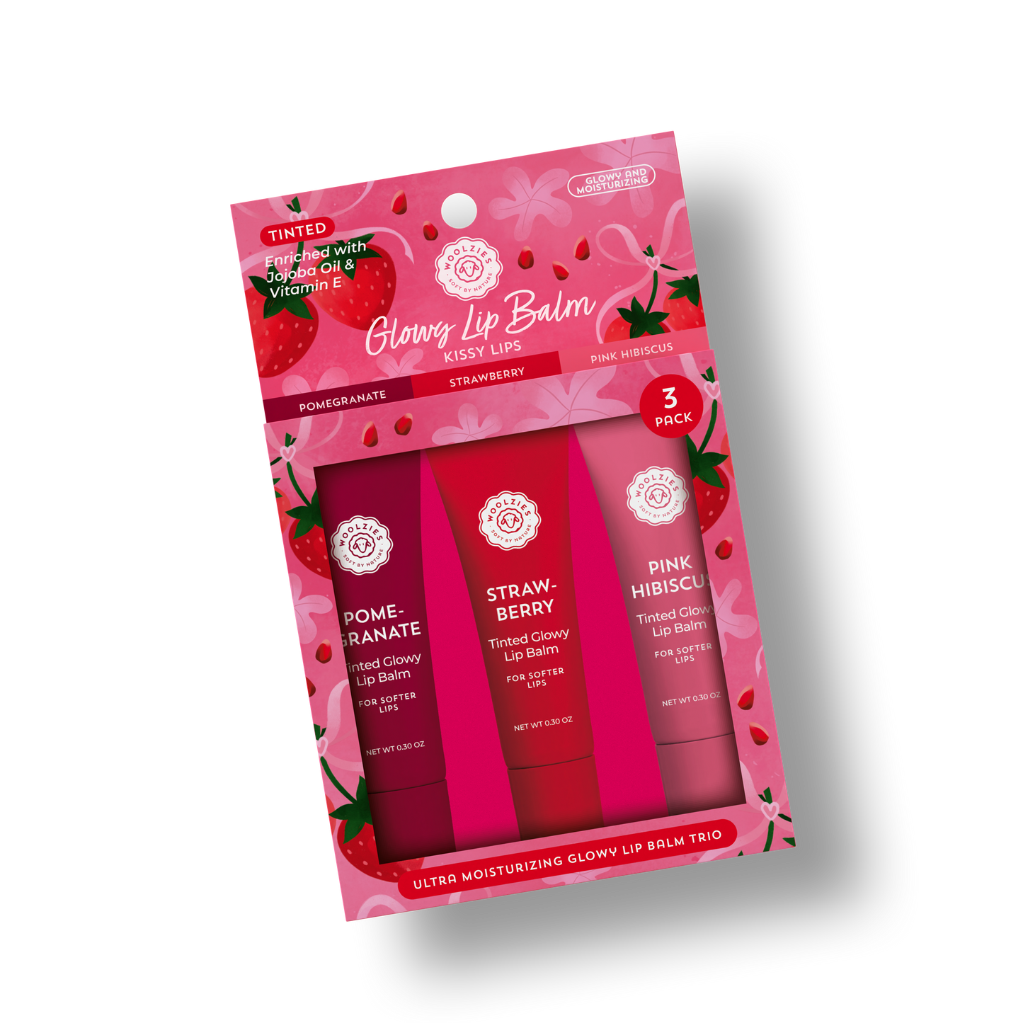 Kissy Lips Glowy Lip Balm Trio