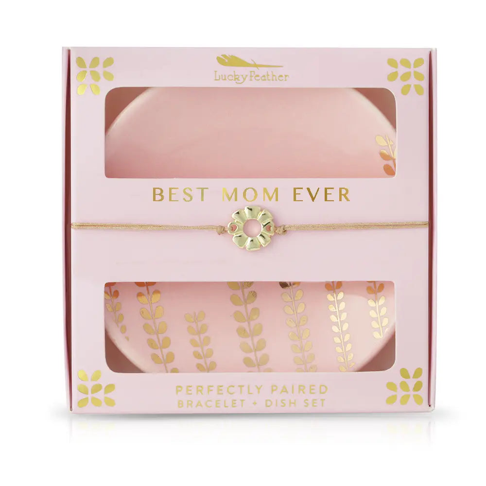 Best Mom Ever Bracelet & Dish Set