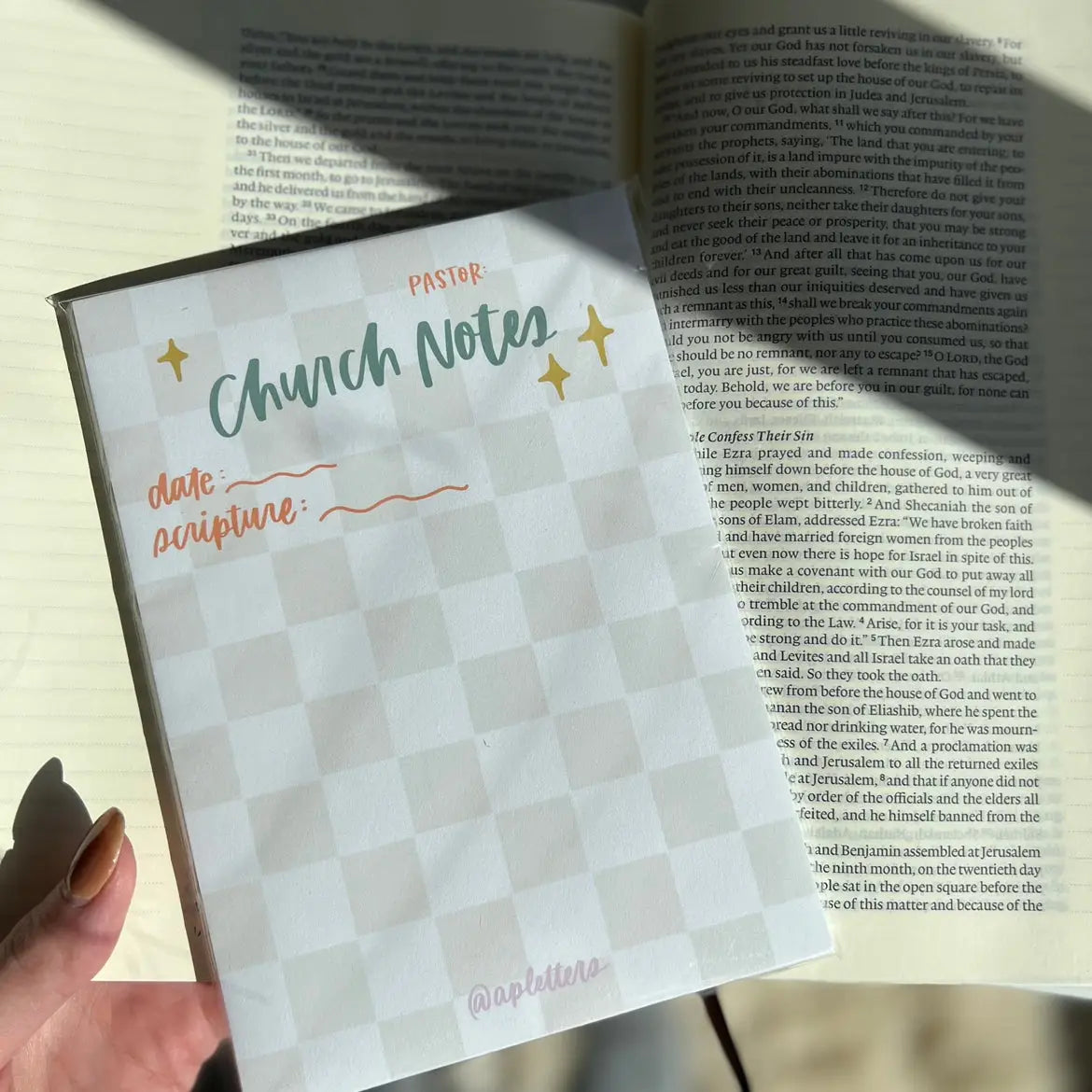 Church Notes Notepad