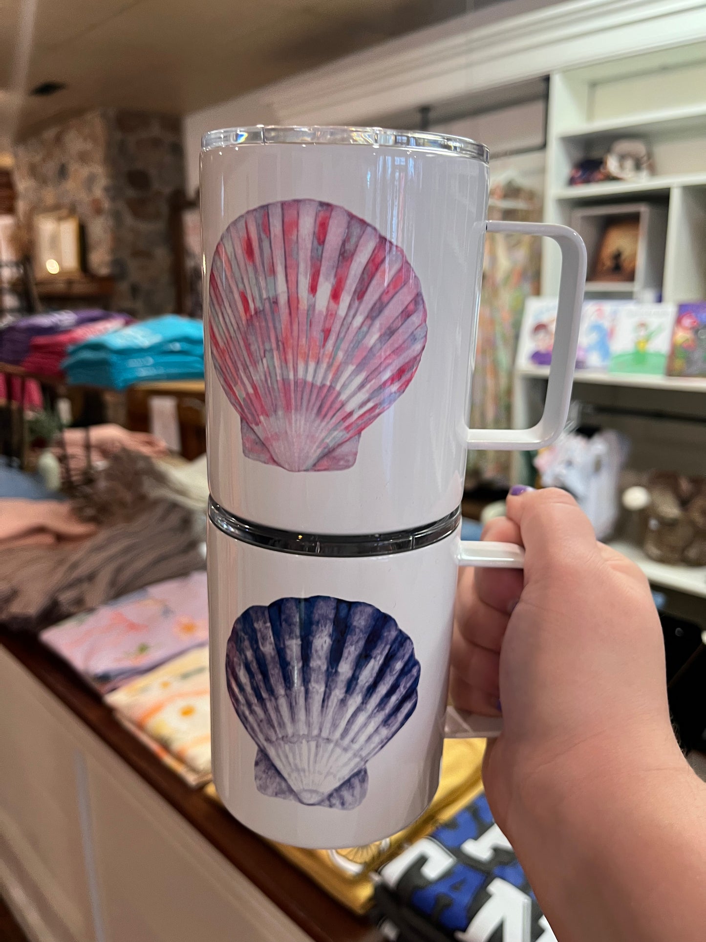 Seashell Stainless Steel Camp Mug