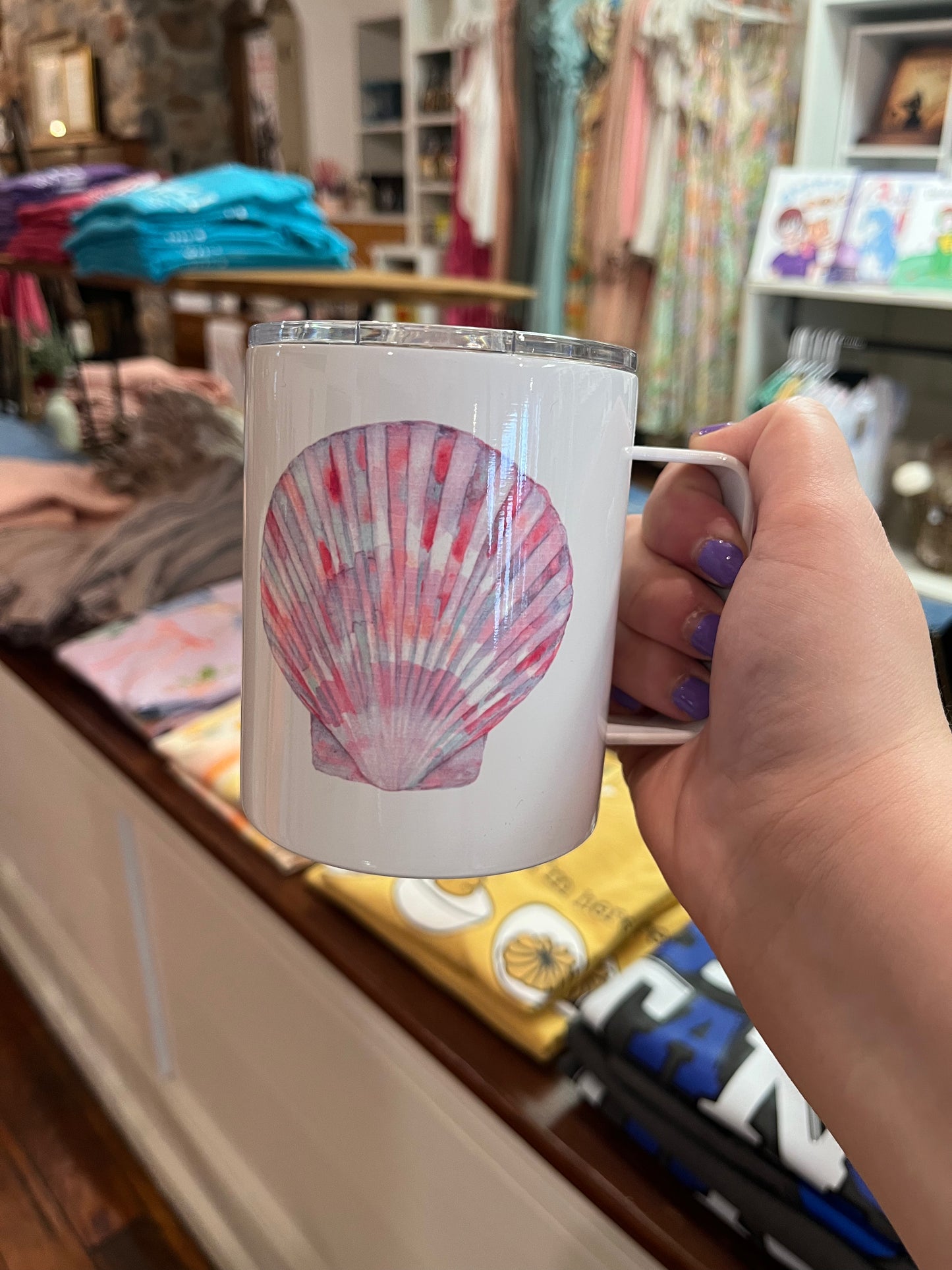 Seashell Stainless Steel Camp Mug