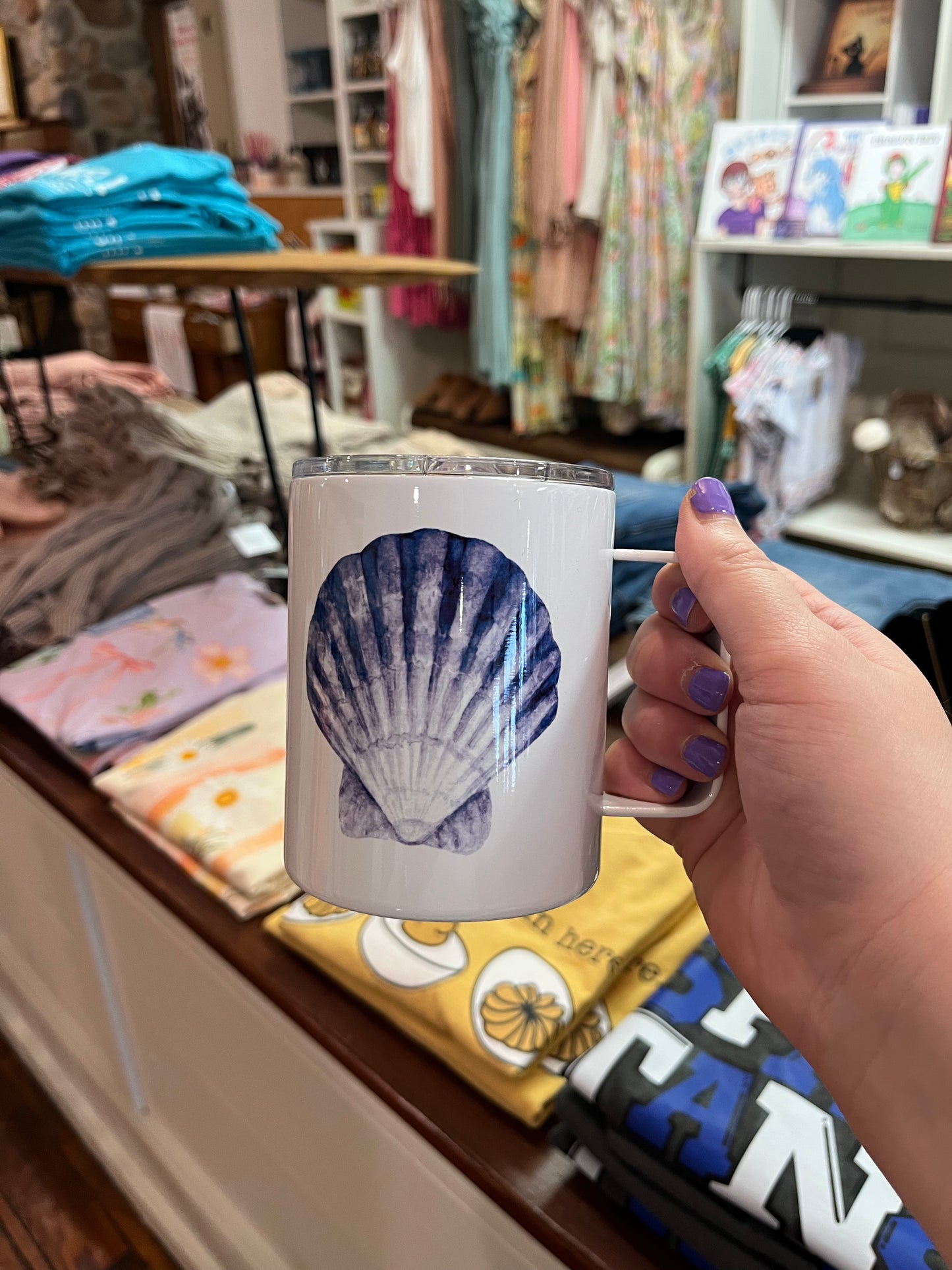 Seashell Stainless Steel Camp Mug