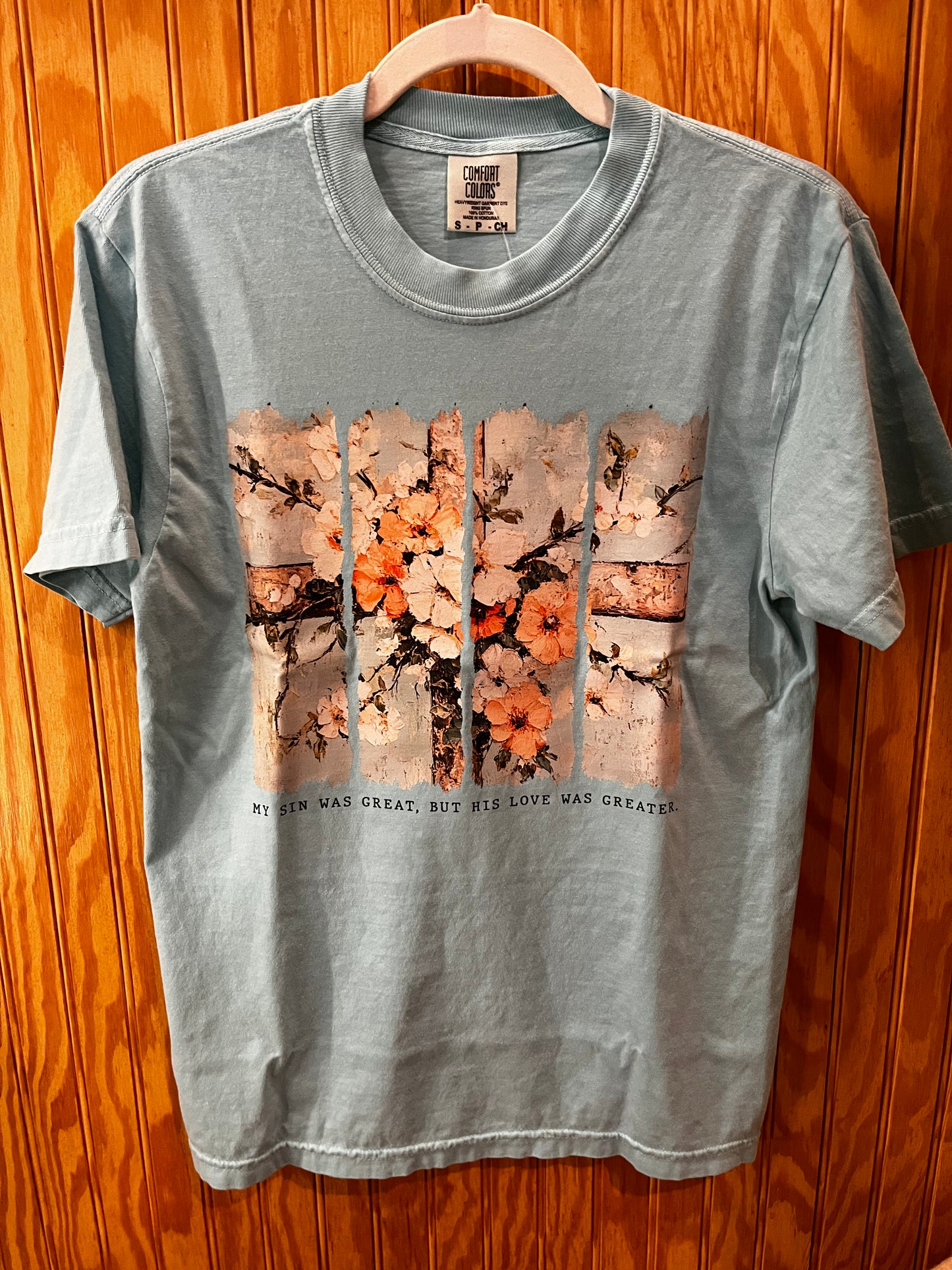 His Love Was Greater Vintage Cross Tee | Easter