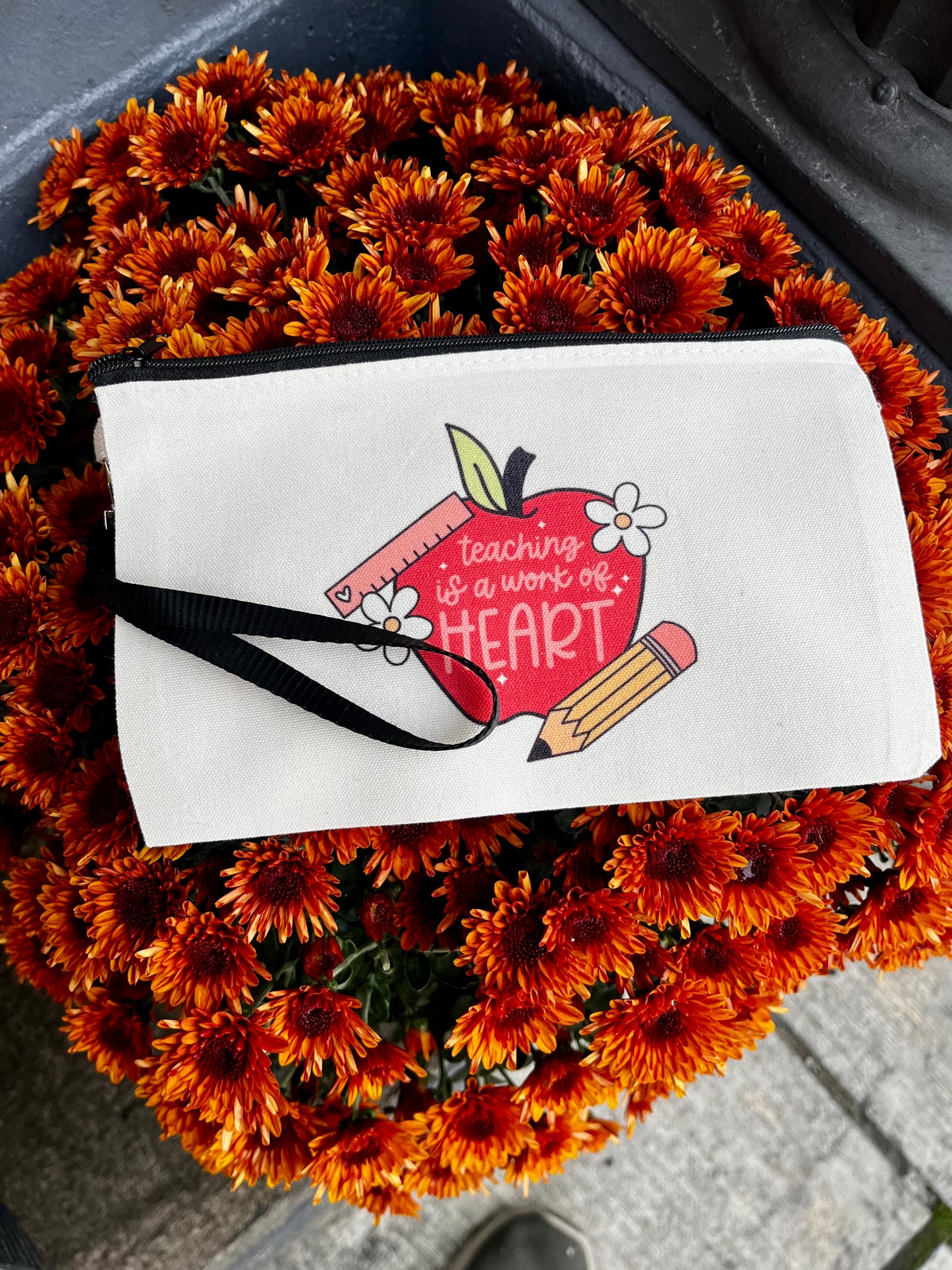 Teacher Canvas Zipper Pouch