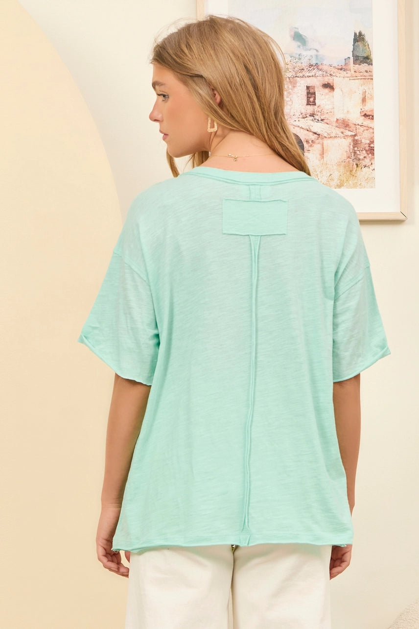Spencer Short Sleeve Cotton Tee - Mint