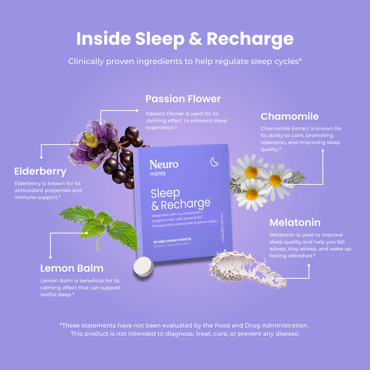 Neuro Mints | Sleep and Recharge Mints | Mixed Berry