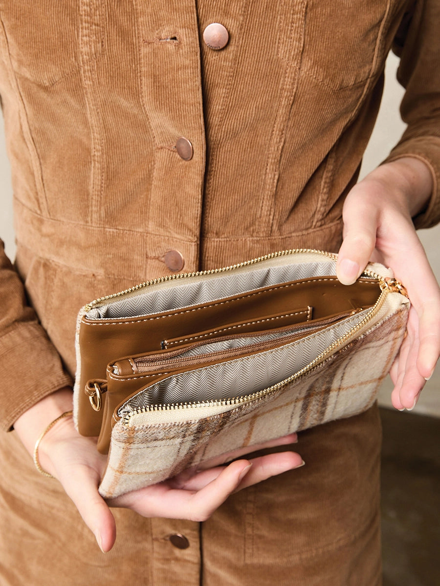 Jen & Co. Riley Plaid Crossbody/Wristlet | MULTIPLE COLORS