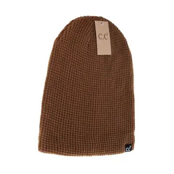 C.C. Unisex Waffle Knit Cuffed/Slouchy Beanie