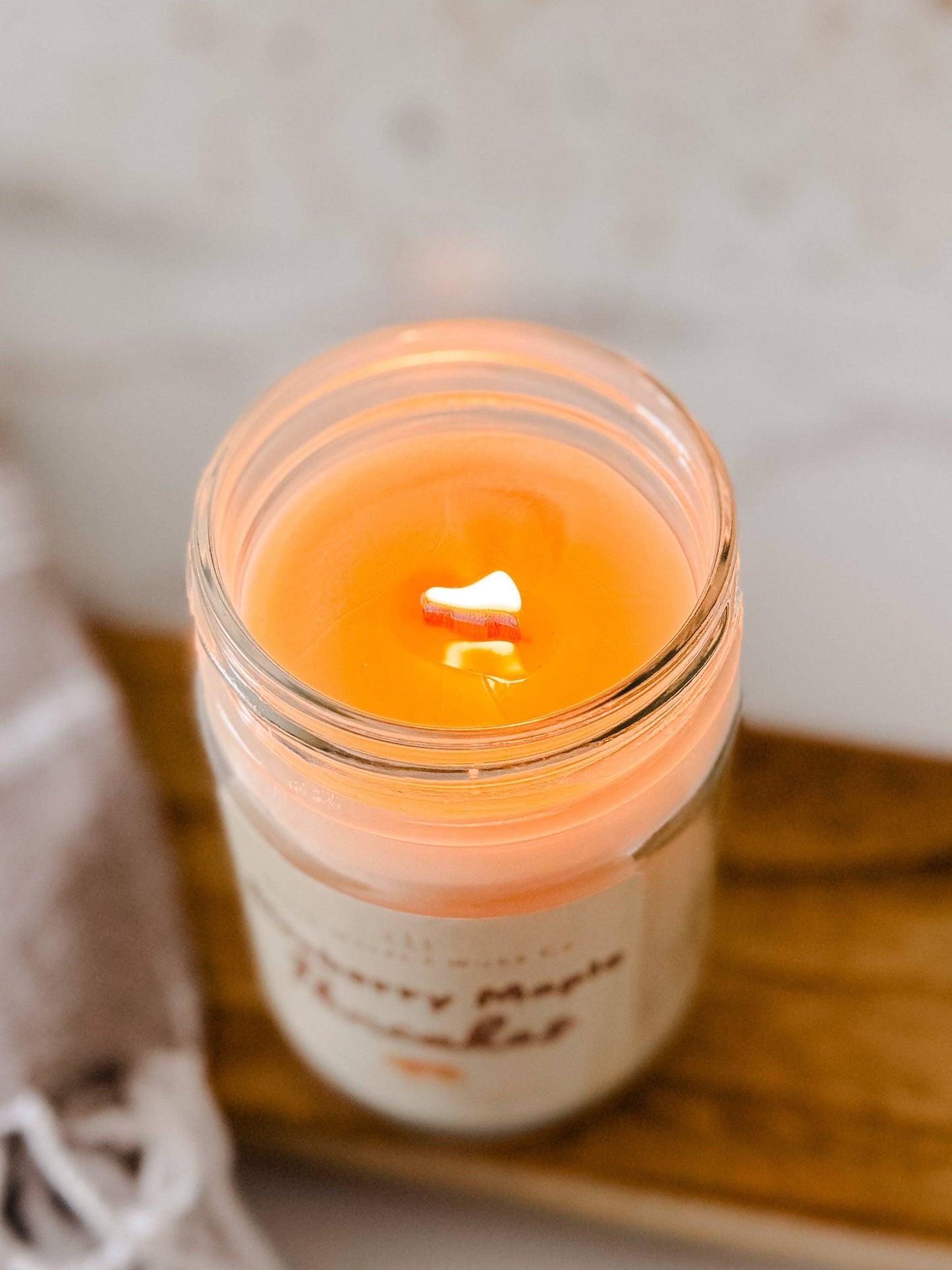 12oz Blueberry Maple Pancakes Wooden Wick Soy Candle