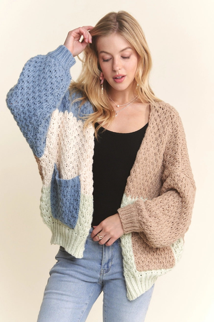 Arden Colorblock Cozy Cardigan