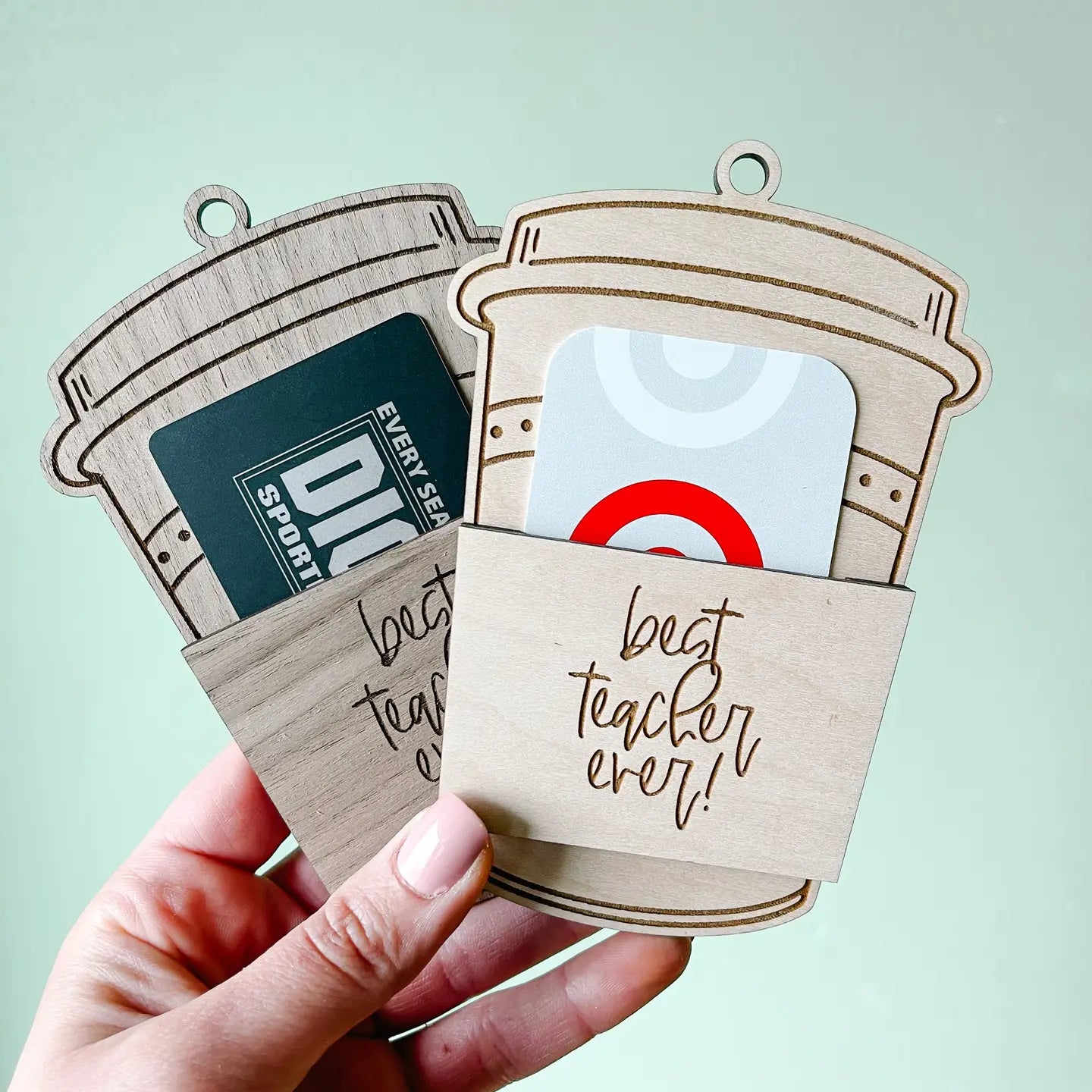 Best Teacher Ever Gift Card Holder/Ornament