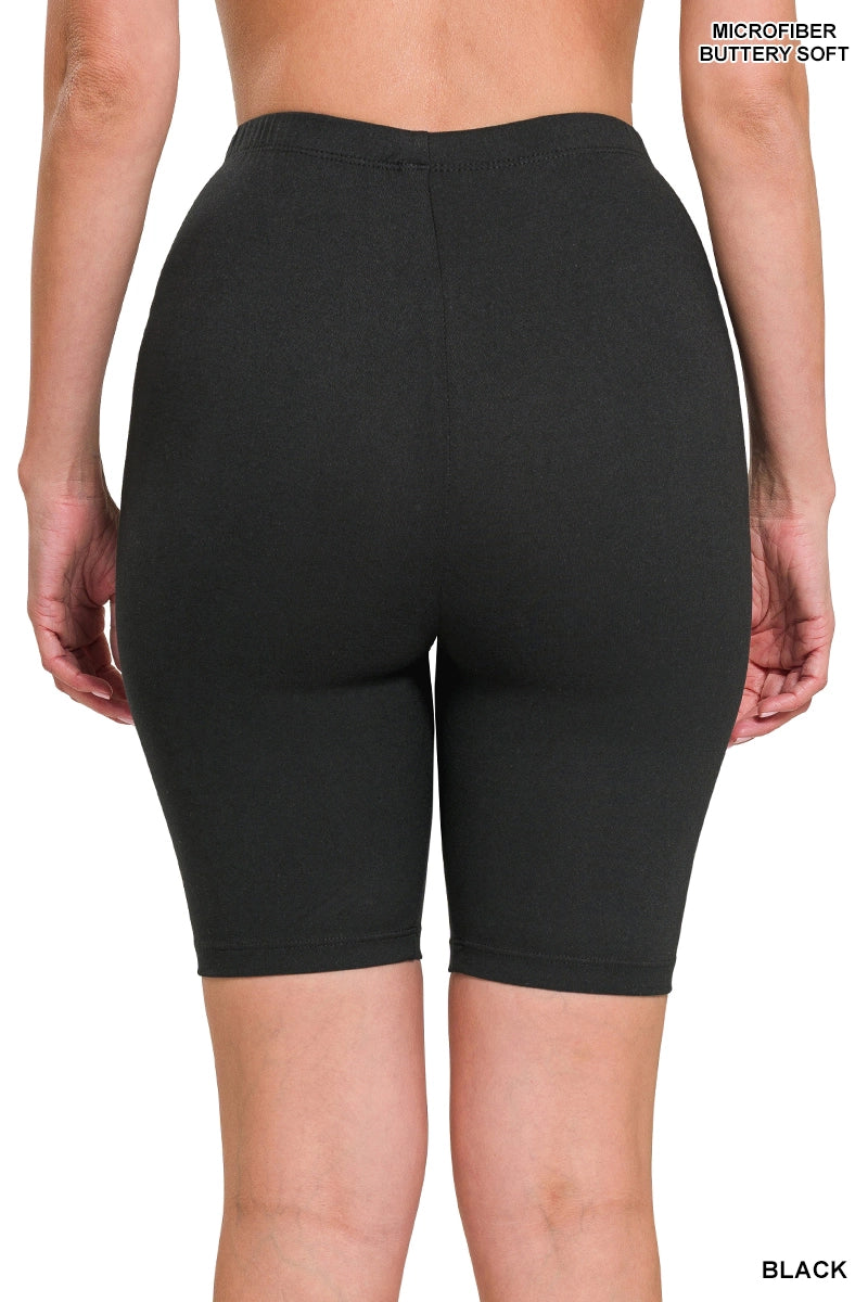 Brushed Microfiber Bike Shorts | ZENANA