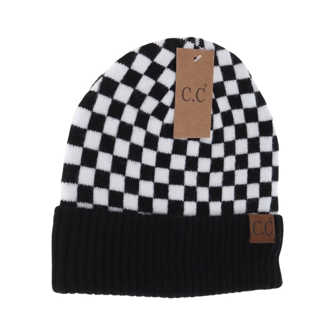 C.C. Checkered Beanie