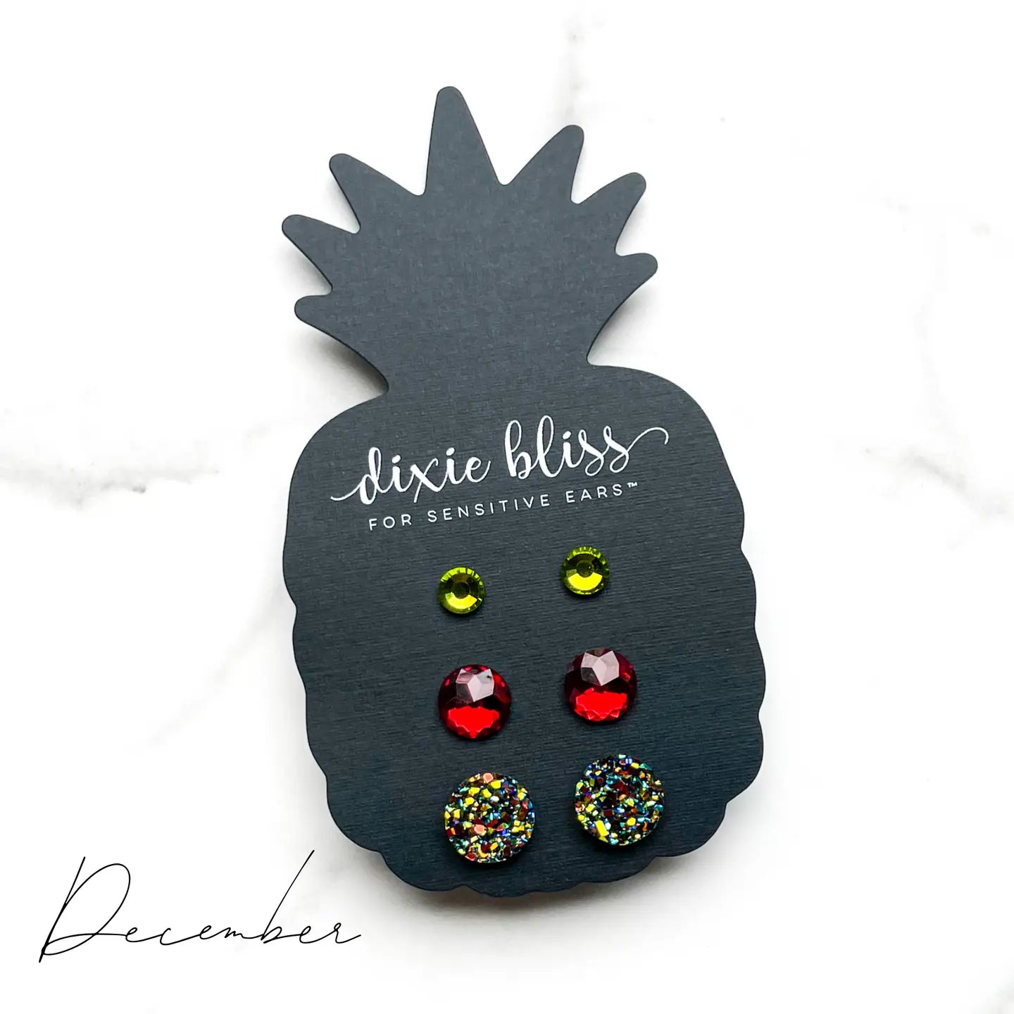 December Stud Earring Set