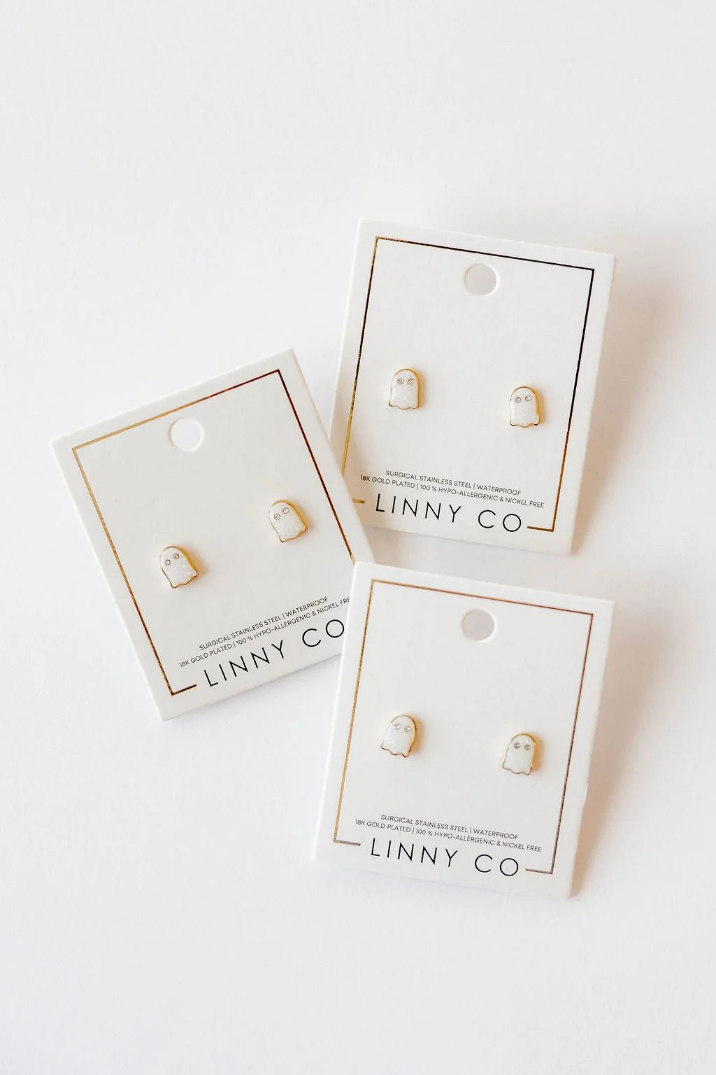Ghostie Screwback Stud Earrings