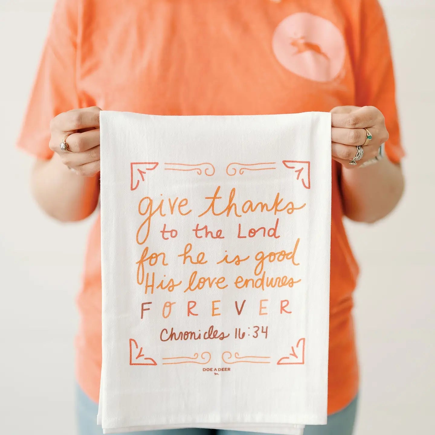 Give Thanks To the Lord Kitchen Flour Sack Towel