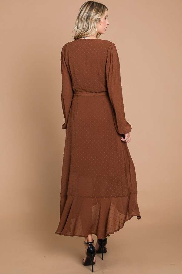 Lark Ruffle Hem Wrap Dress