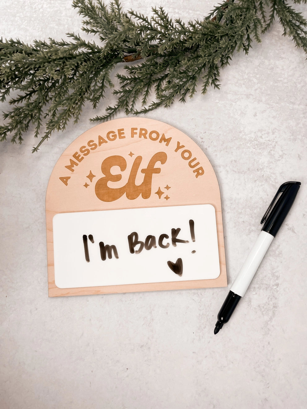 A Message from Your Elf Whiteboard
