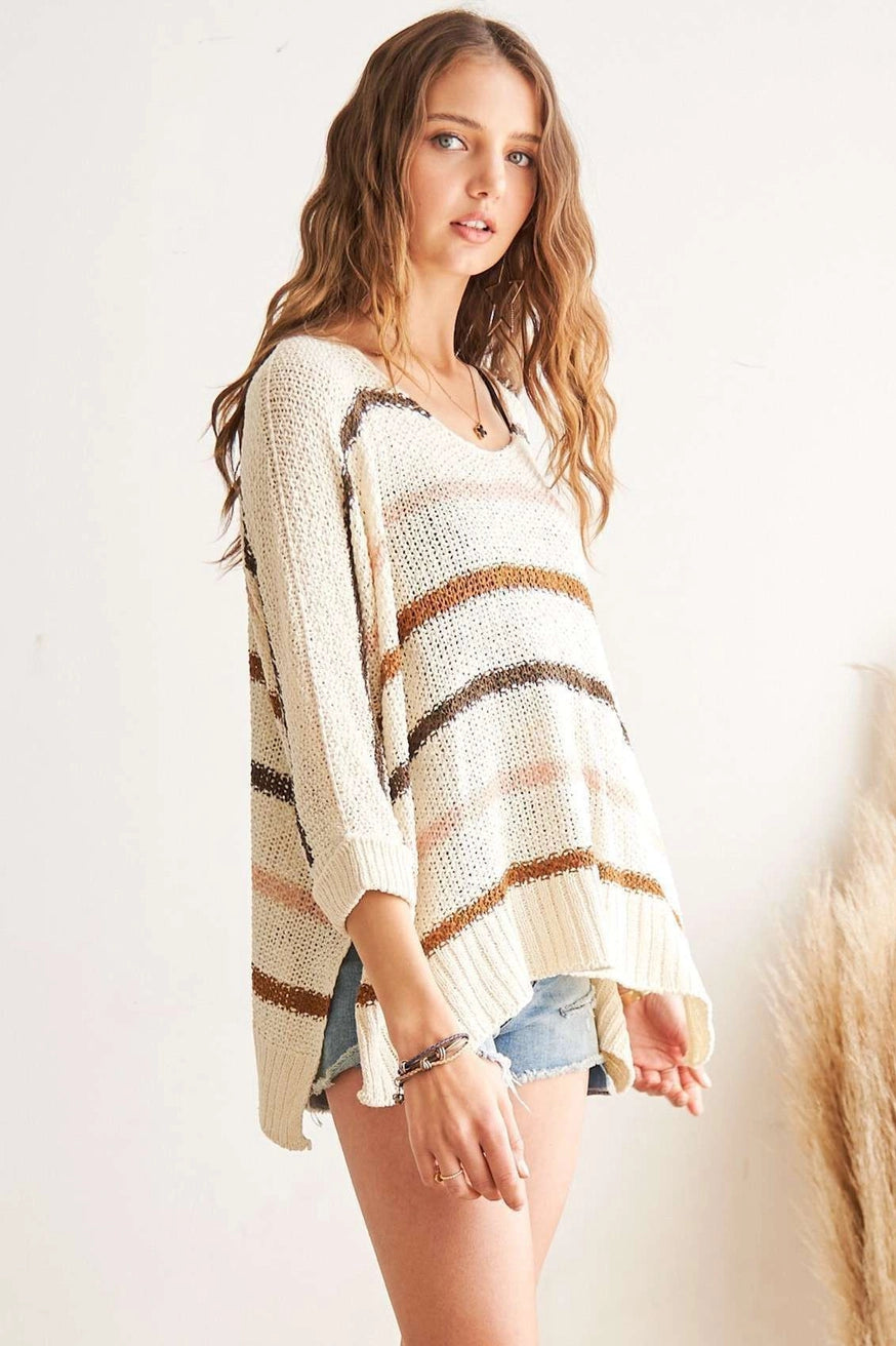 Miley Multi Color Stripe Sweater