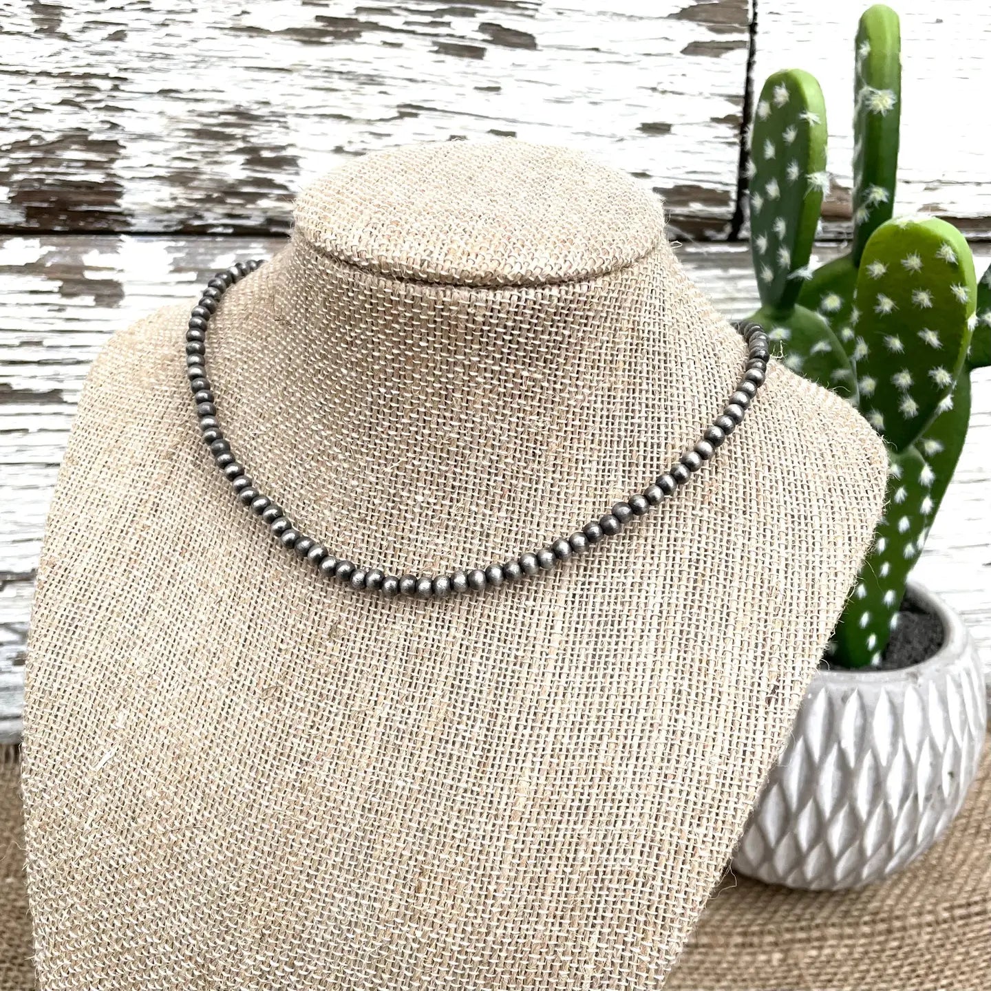 Faux Navajo Pear Single Strand Necklace