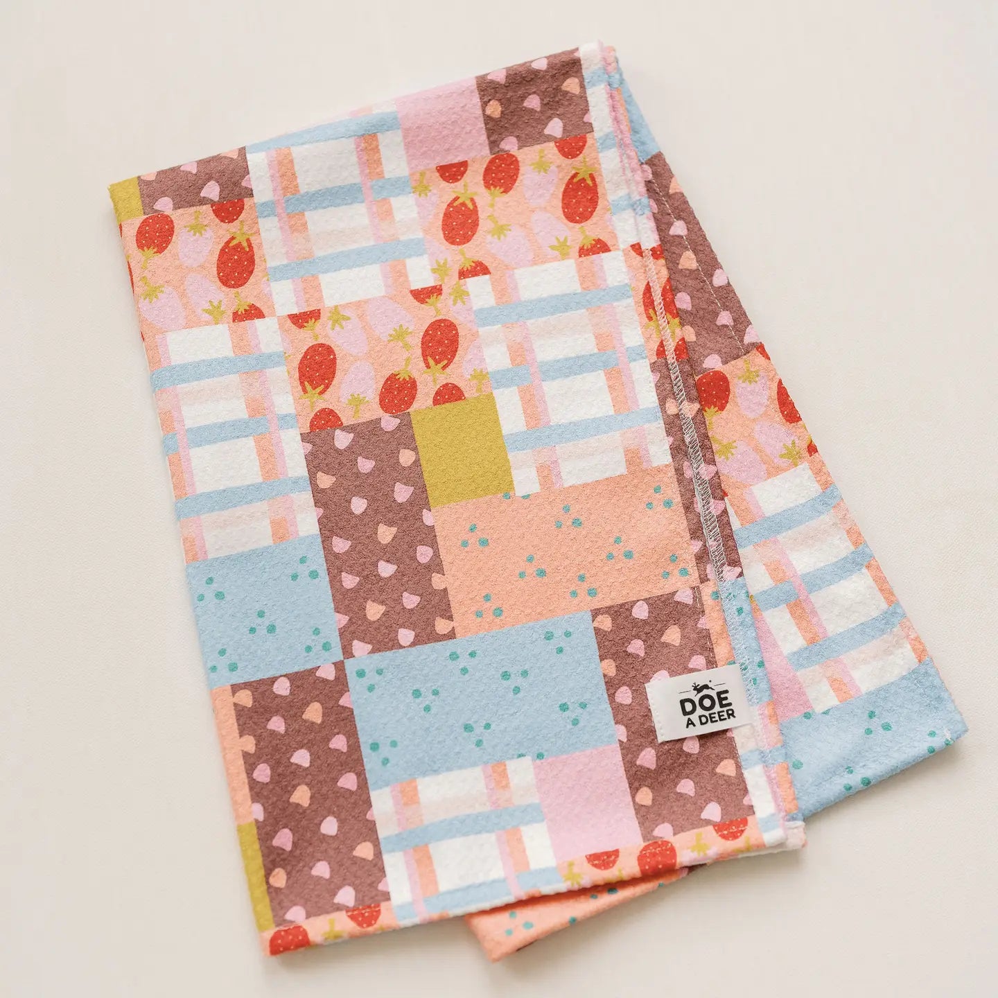 Patchwork Kitchen Waffle Towel | Microfiber