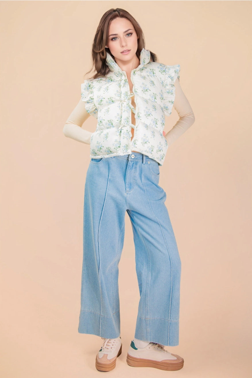 Rowie Floral Puffer Vest