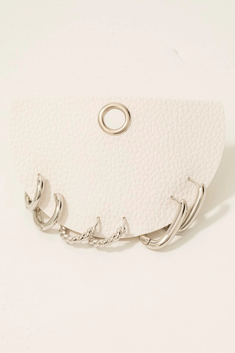 Silver Hoop Earring 3 Pack