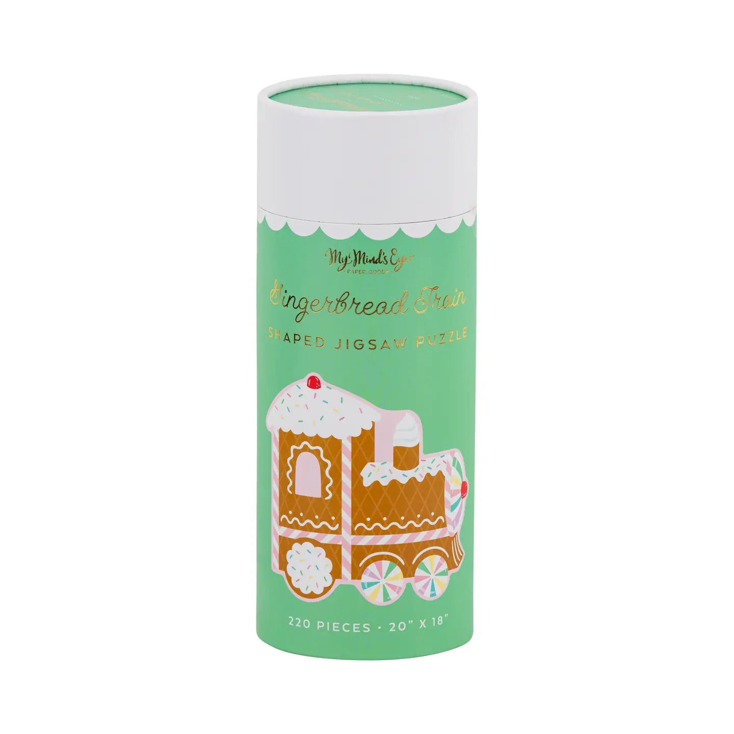 Gingerbread Train Shaped Christmas Puzzle