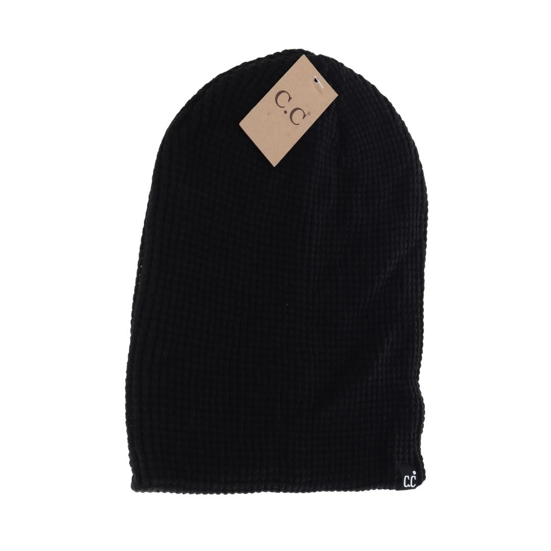 C.C. Unisex Waffle Knit Cuffed/Slouchy Beanie