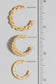 Two Tone Textured Hoop Earrings Set | 6 Pair Set