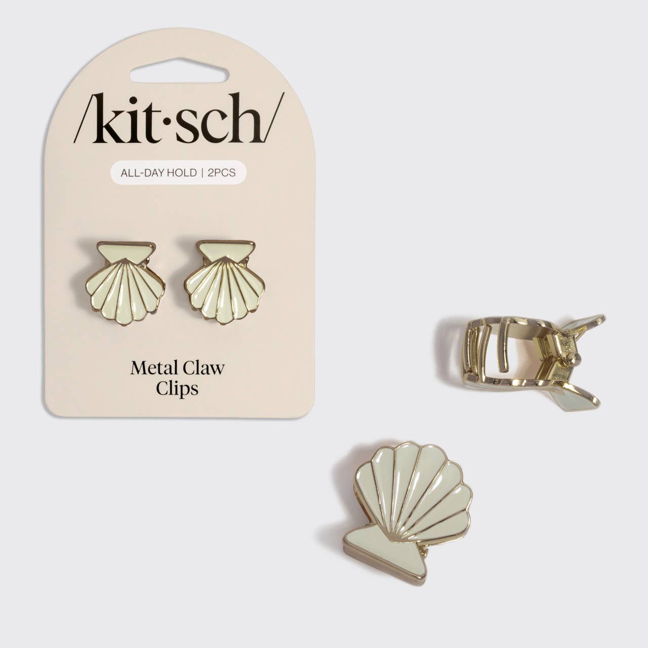 Metal Clam Shell Hair Clip Set