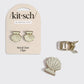 Metal Clam Shell Hair Clip Set