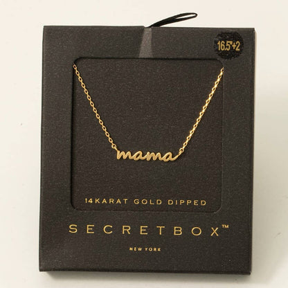 Dainty Mama Pendant Necklace | MULTIPLE COLORS