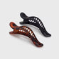 KITSCH Flat Lay Claw Clip 2pc Curved - Black & Tort