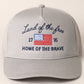 Land Of The Free Embroidery Trucker Hat