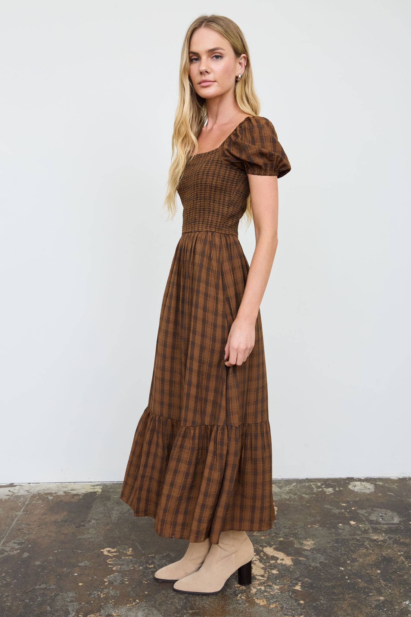 Sissy Plaid Midi Dress