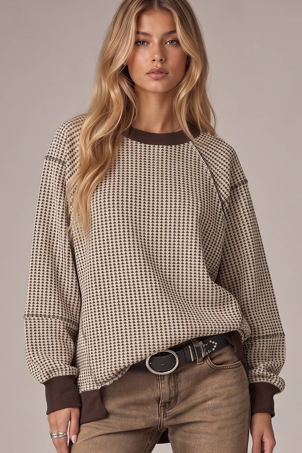 Samantha Waffle Pullover