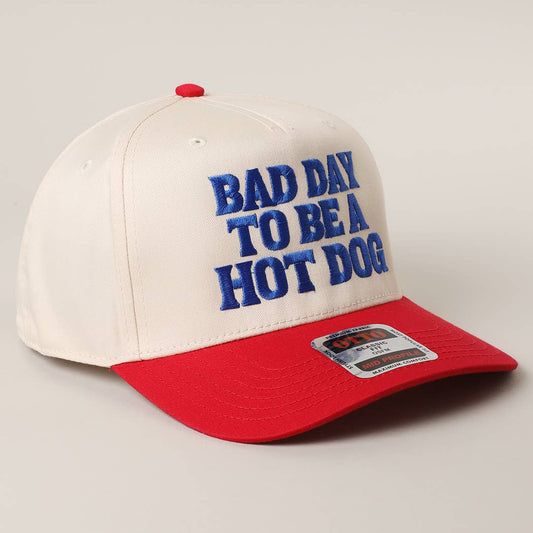 Bad Day To Be A Hot Dog Embroidered Trucker Hat