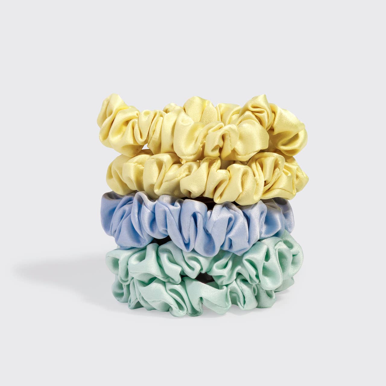 Coastal Ruched Satin Scrunchies Set