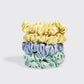 Coastal Ruched Satin Scrunchies Set