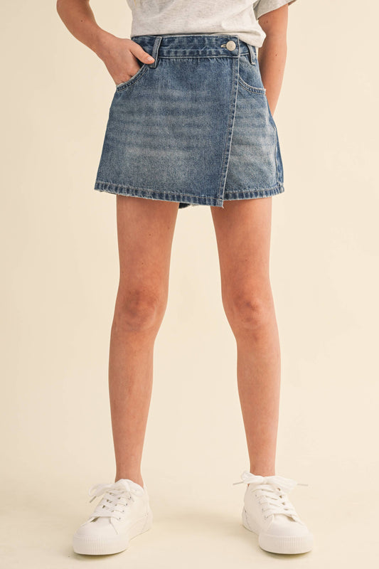 Girls Denim Skort