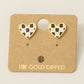 Checkered Heart Stud Earrings | GOLD