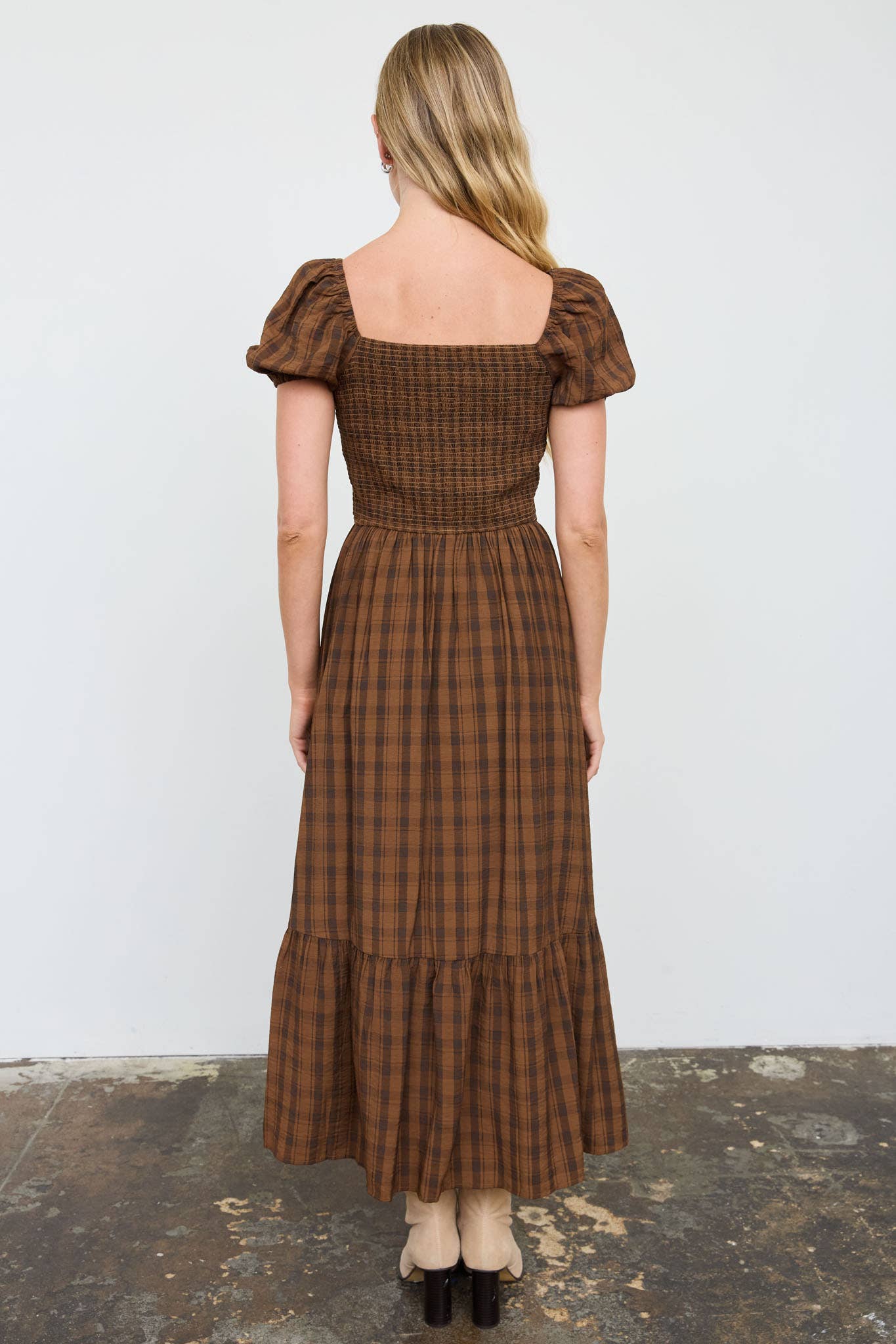 Sissy Plaid Midi Dress