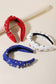 USA Charm Embellished Knot Headband