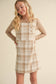 Girls Plaid Overall Dress