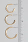 Two Tone Simple Hoop Earrings Set | 6 Pairs