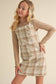 Girls Plaid Overall Dress
