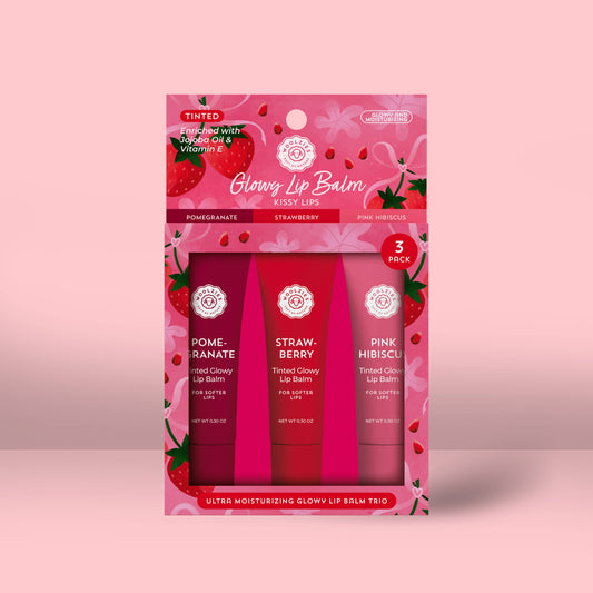 Kissy Lips Glowy Lip Balm Trio
