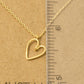 Wire Heart Pendant Necklace | MULTIPLE COLORS
